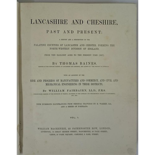 8 - Lancashire and Cheshire Past & Present: 4 Volumes Baines, Thomas; fairbairn, William Published b... 
