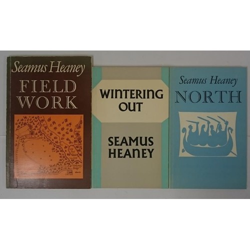 32 - Heaney, Seamus Field Work, 1979, first edition, paperback issue; Wintering Out, 1980; North, 1979. A... 