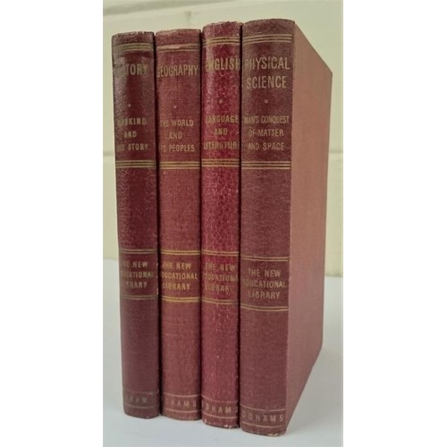 36 - The New Educational Library 4 Vol: History- Mankind and his Story, 1948; Geography- The World and It... 