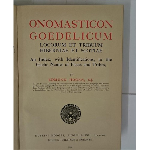 49 - Irish Place Names] Hogan, E. Onomasticon Goedelicum. Locorum & Tribuum Hiberniae & Scotiae. ... 