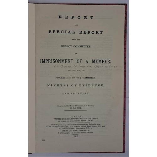 53 - Report And Special Repost From The Select Committee Of Imprisonment Of A Member: P. A. McHugh, M.P. ... 