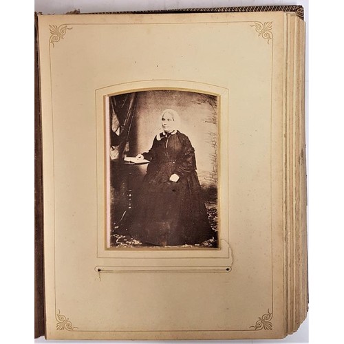 55 - Leather Bound 19th Century Photo album c.50 pictures.