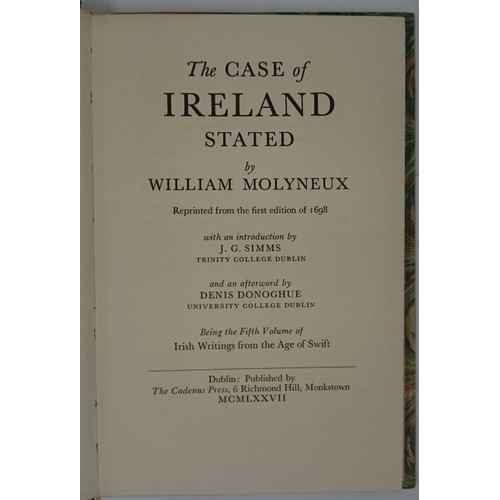 91 - The Case of Ireland Stated by William Molyneux from the First Edition of 1698 with introduction by J... 