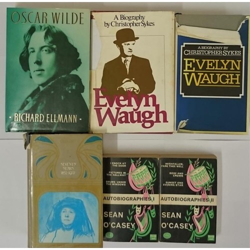 102 - Sean O'Casey; Autobiographies 1-2; Evelyn Waugh, A Biography by Christopher Sykes; Oscar Wilde by Ri... 