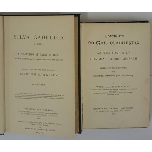 105 - Standish H.O Grady, Silva Gadelica, Collection of Tales in Irish; 8vo; fasc of 1892 ed in 1935; 416 ... 