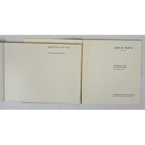 115 - Exhibition catalogue Jack B. Yeats. Drawings & Watercolours March 1973 at Waddington Galleries, ... 