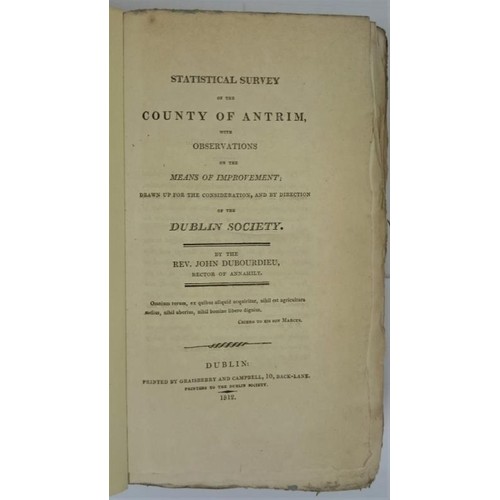 131 - Statistical Survey of County Antrim: Observations on Means of Improvement: Drawn Up by Directions of... 