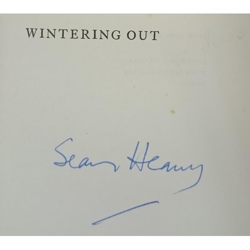 138 - Seamus Heaney. Wintering Out. Signed by Heaney on the half title. Portrait by Edward Maguire on the ... 