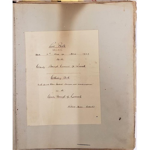 144 - County Borough Council Of Limerick Poor Rate Collecting Book for the Year 1922-1923