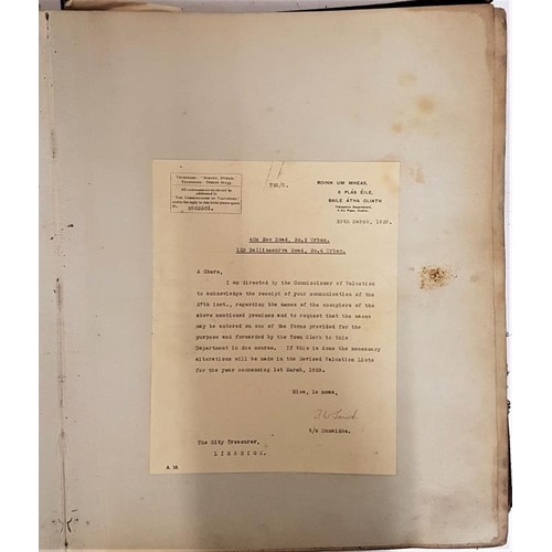 149 - County Borough Council Of Limerick Poor Rate Collecting Book for the Year 1928-1929