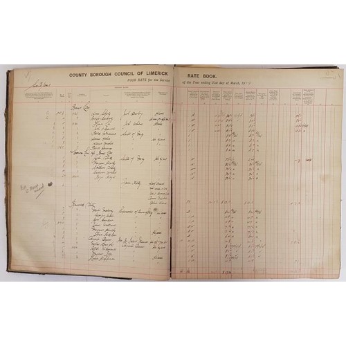 149 - County Borough Council Of Limerick Poor Rate Collecting Book for the Year 1928-1929