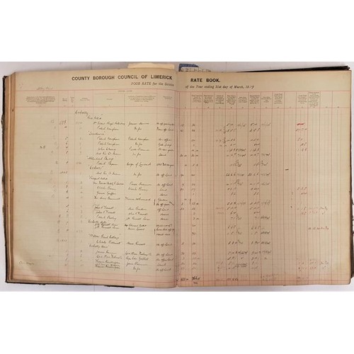 149 - County Borough Council Of Limerick Poor Rate Collecting Book for the Year 1928-1929