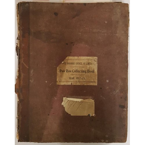 150 - County Borough Council Of Limerick Poor Rate Collecting Book for the Year 1917-1918