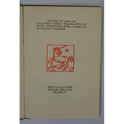 190 - Nigel Heseltine (Translator) Selected Poems with a preface by Frank 0'Connor. Dublin. Cuala Press 19... 