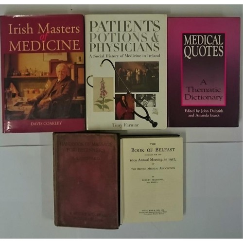 194 - Irish Medical History] Coakley, D. Irish Masters of Medicine, 1992, fine in dust jacket; Farmar, T. ... 