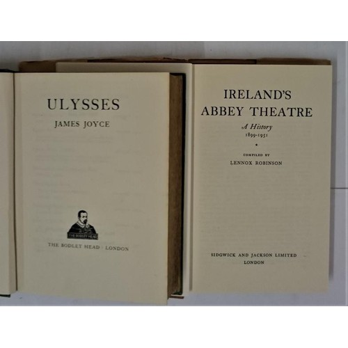 197 - James Joyce. Ulysses. 1949 and Lennox Robinson. Irish Abbey Theatre - The History 1899-1951. 1st. Pi... 