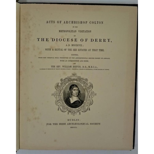 206 - Acts of Archbishop Colton, Diocese of Derry edited by William Reeves. Dublin, Irish Archaeological S... 