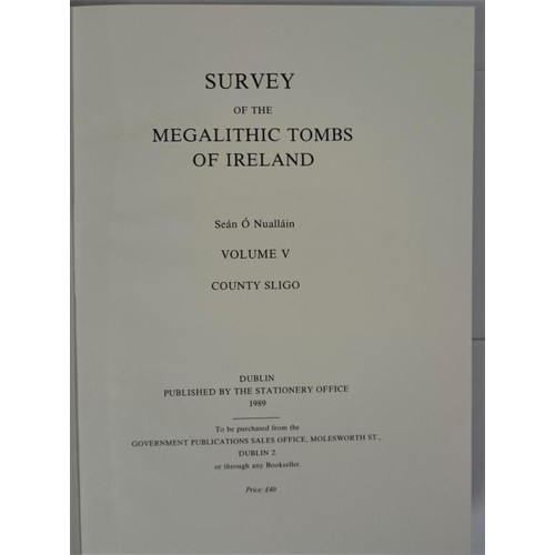 212 - Survey of the Megalithic Tombs of Ireland County Sligo (Volume 5) O Nuallain, S. Published by Statio... 