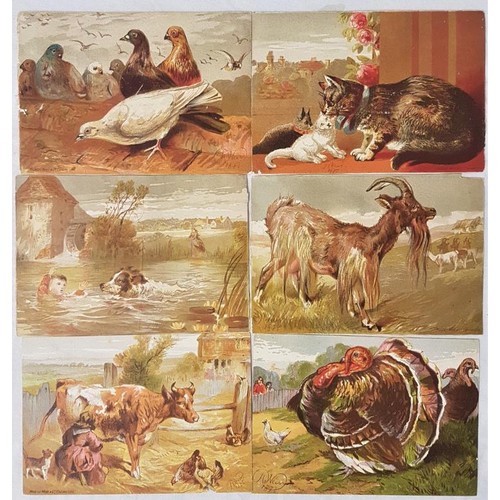 214 - [Marcus Ward] A collection of about 17 chromolithographs, each circa 17 x 11 cms, in three envelopes... 