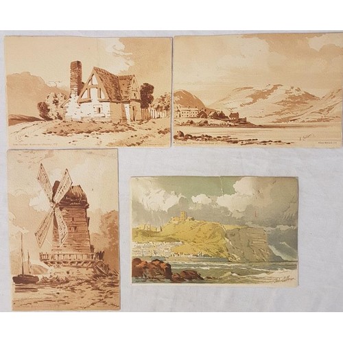 214 - [Marcus Ward] A collection of about 17 chromolithographs, each circa 17 x 11 cms, in three envelopes... 