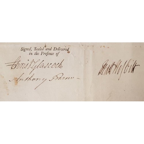 215 - A Printed Bond with Manuscript entries relating to Matthew Nesbitt of Derryglass in the County of Le... 