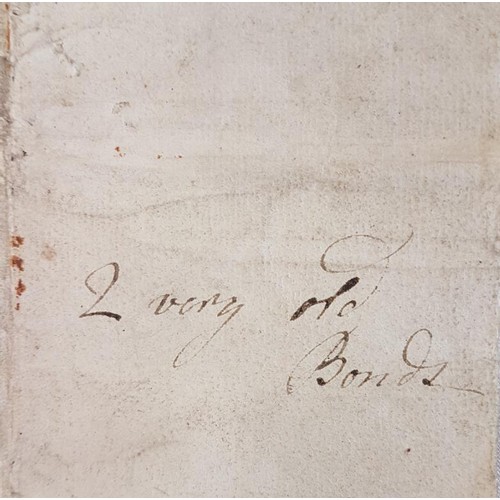 215 - A Printed Bond with Manuscript entries relating to Matthew Nesbitt of Derryglass in the County of Le... 