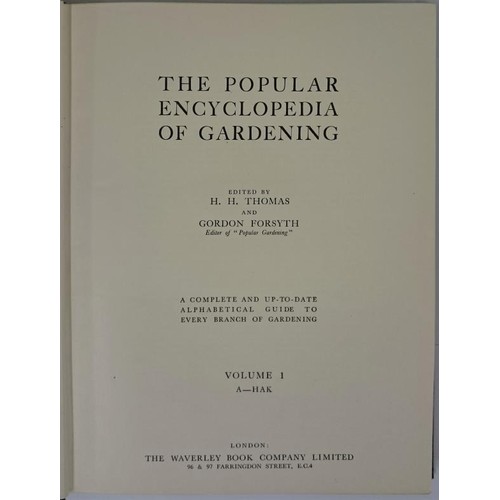 227 - The Popular Encyclopedia of Gardening, Edited by H H Thomas /Gordon Forsyth Vol 1-3:The Modern Paint... 