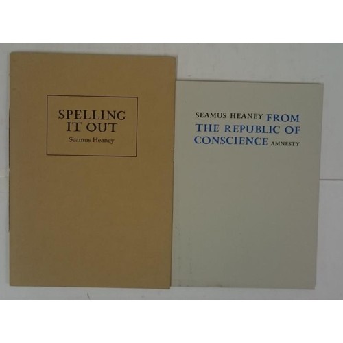 236 - Seamus Heaney. Spelling It Out In Honour of Brien Friel on his 80th Birthday. 1989. 1st and Seamus H... 