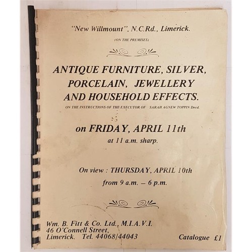 245 - Auction Catalogue for the sale of Antique Furniture, Silver, Porcelain, Jewellery and Household Effe... 