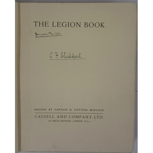 250 - The Legion Book. MINCHIN, Capt. H. Cotton (ed.) Published by Cassell and Company, London, 1929