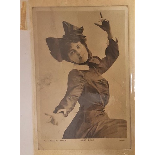 294 - Album of circa 40 postcards depicting Actors and performers from the 19th Century