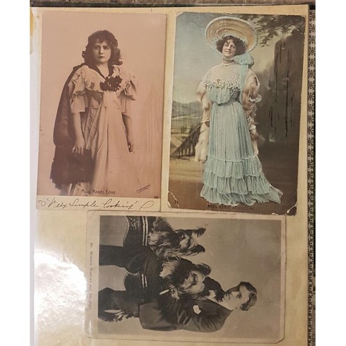 294 - Album of circa 40 postcards depicting Actors and performers from the 19th Century