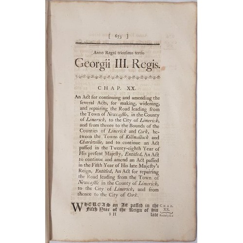 305 - An Act for Repairing the Road leading from the town of Newcastle, in the County of Limerick, to the ... 