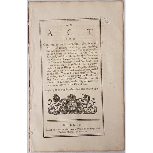 305 - An Act for Repairing the Road leading from the town of Newcastle, in the County of Limerick, to the ... 