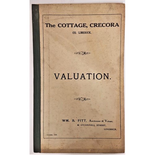 307 - Valuation for The Cottage, Crecodra, Co. Limerick. Dated October 1923. Listing All House and Garden ... 