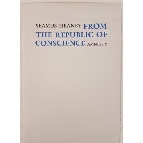 314 - Heaney, Seamus. From The Republic Of Conscience. Illustrated by John Behan. Published by Amnesty Int... 