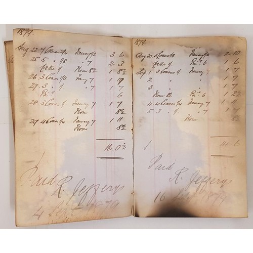 323 - Villers Stuart Grocery Account Book 1879 with Spiking and Company London