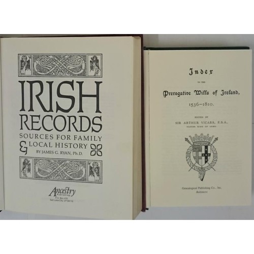 330 - IRISH RECORDS: SOURCES FOR FAMILY Ryan, James G. 1988; Index to the Prerogative Wills of Ireland 153... 