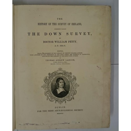 336 - Petty, William History of the Survey of Ireland, commonly called the Down Survey, Dublin, Irish Arch... 