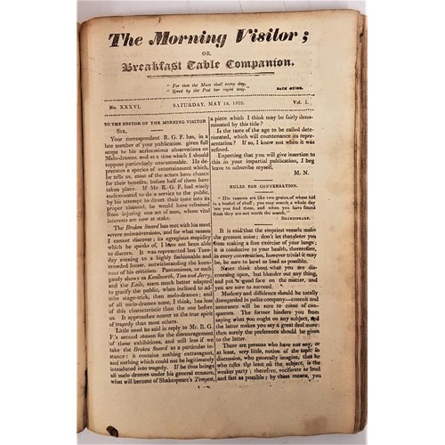 352 - Periodical; The Morning Visitor or Breakfast Table Companion; Issues from 8th April-June 15th 1822