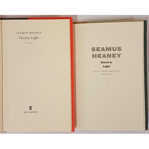 358 - Seamus Heaney Electric Light. Faber, 2001. 1st ed. Fine in cloth, dj. Electric Light. FSG, 2001. 1st... 