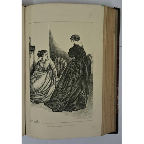 365 - Anthony Trollope. The Claverings. 1867. First. 2 volumes in 1. With 16 illustrations Fine half calf.... 