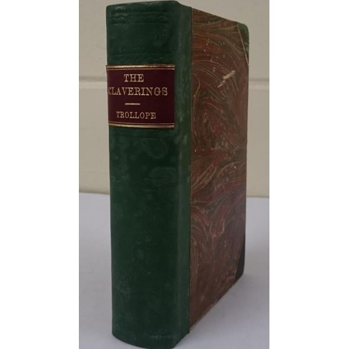 365 - Anthony Trollope. The Claverings. 1867. First. 2 volumes in 1. With 16 illustrations Fine half calf.... 