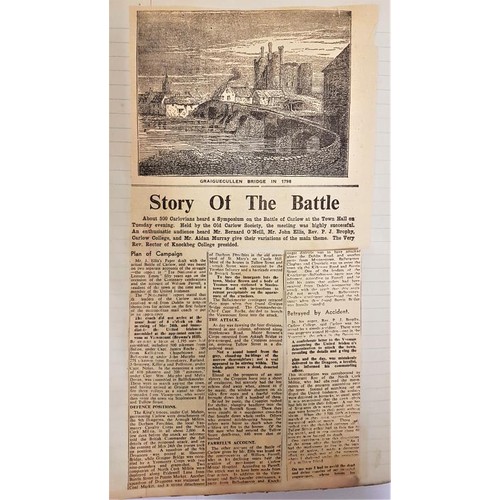 375 - Book Containing c.50 pages of Newspapers Cuttings in the main from 1948