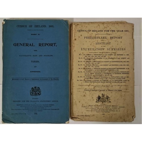 393 - Census of Ireland, 1901]. Preliminary Report with Abstract of the Enumerators’ Summaries Dubli... 