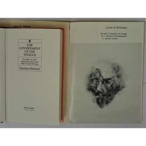 408 - Seamus Heaney. The Government of the Tongue.  MBIT 115 with Le Brocquy cover and illustrations of Jo... 