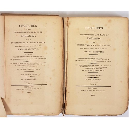 418 - Lectures on the Constitution and Laws of England with a Commentary on Magna Carta, and illustrations... 