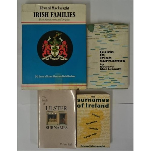 432 - Irish Family Names] MacLysaght, E. Irish Families. Their Names, Arms & Origins, 1972, quarto in ... 