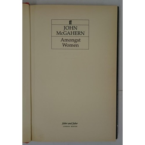 433 - John McGahern . Amongst Women. First edition. Fine d.j. of Irish flag with sticker on cover 