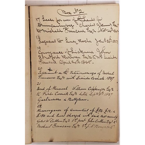 453 - Manuscript listing contents of tin boxes and wooden Boxes belonging to Westropp in 1880